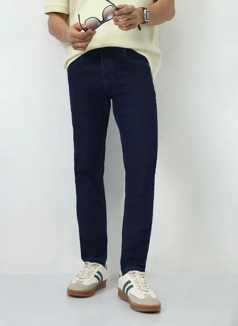 Urbano Fashion  Urbano Fashion Men's Dark Blue Slim Fit Denim Jeans Stretchable for Men | Best Price UAE